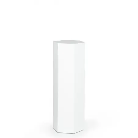 Hexagone socle, blanc, 30 x 100 cm