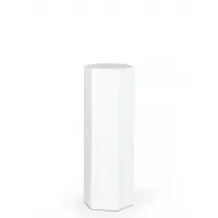 Hexagone socle, blanc, 30 x 100 cm