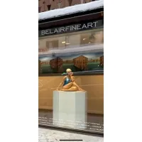 Hexagone socle, blanc, 30 x 100 cm