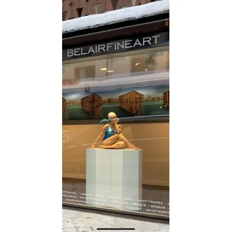 Hexagone socle, blanc, sur mesure