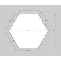 Hexagone socle, blanc, 40 x 100 cm