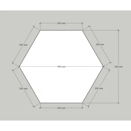 Hexagone socle, blanc, sur mesure