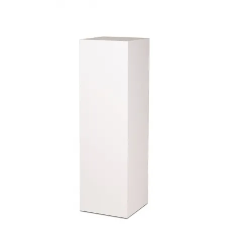 Socle MDF blanc satiné | Colonne blanc décorative | Pilier blanc