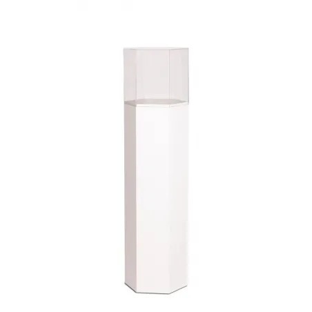 Hexagone socle, blanc, sur mesure