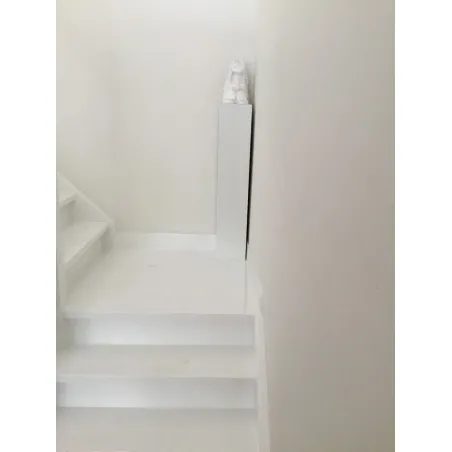 Socle MDF blanc brillant | Colonne blanc décorative | Pilier blanc