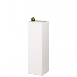 Socle MDF blanc brillant | Colonne blanc décorative | Pilier blanc