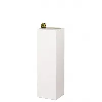 Socle MDF blanc brillant | Colonne blanc décorative | Pilier blanc