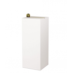 Socle MDF blanc brillant | Colonne blanc décorative | Pilier blanc