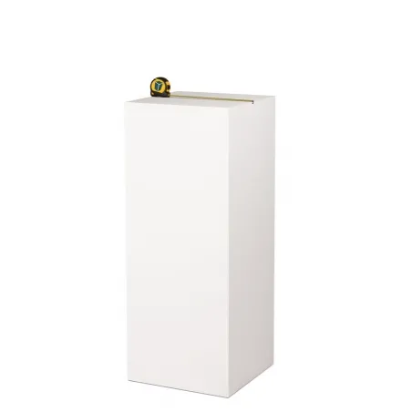 Socle MDF blanc brillant | Colonne blanc décorative | Pilier blanc