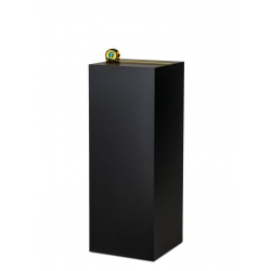 Socle MDF noir brillant / | Colonne noir décorative | Pilier noir