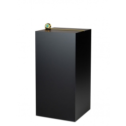 Socle MDF noir brillant / | Colonne noir décorative | Pilier noir