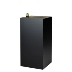 Socle MDF noir brillant / | Colonne noir décorative | Pilier noir