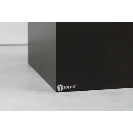 Socle noir, 50 x 50 x 100 (lxLxh) avec cloche 50 x 50 x 50 cm et 2x LED