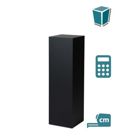 Socle MDF noir satiné / | Colonne noir décorative | Pilier noir
