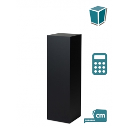 Socle MDF noir brillant / | Colonne noir décorative | Pilier noir