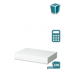 Socle pour magasin, blanc, sur mesure