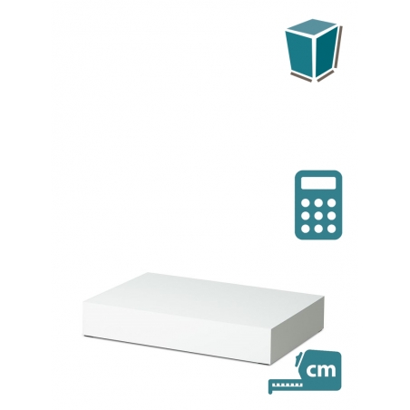 Socle pour magasin, blanc, sur mesure