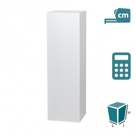 Socle MDF blanc satinÃ©, sur mesure
