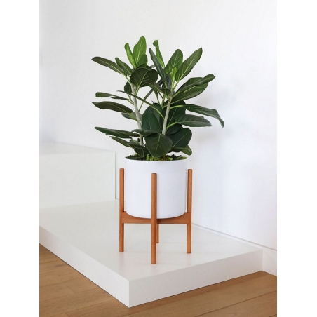 Socle MDF blanc satiné | Colonne blanc décorative | Pilier blanc