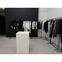 Socle MDF blanc satiné | Colonne blanc décorative | Pilier blanc