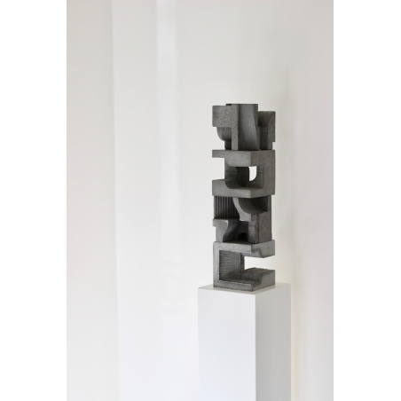 Socle MDF blanc satiné | Colonne blanc décorative | Pilier blanc