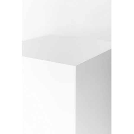 Socle MDF blanc satiné | Colonne blanc décorative | Pilier blanc