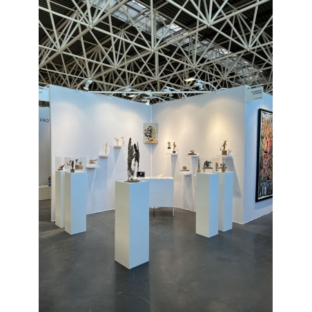 Socle MDF blanc satiné | Colonne blanc décorative | Pilier blanc