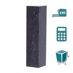 Socle pierre bleue belge, dépolie, coupe d onglet, sur mesure