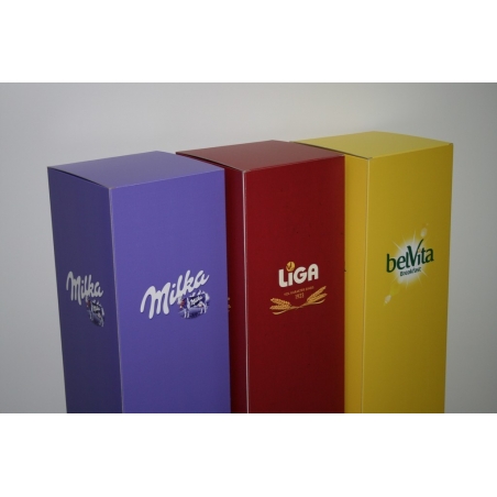 socle carton full-color imprimé, 30 x 30 x 100 cm (lxLxh)