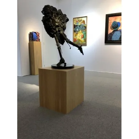 socle chÃªne placage (creux), 50 x 50 x 100 cm (lxLxh)
