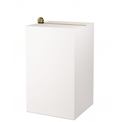 Socle MDF blanc satiné | Colonne blanc décorative | Pilier blanc