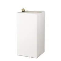 Socle MDF blanc satiné | Colonne blanc décorative | Pilier blanc