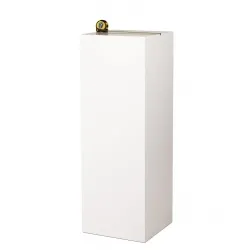 Socle MDF blanc satiné | Colonne blanc décorative | Pilier blanc