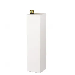 Socle MDF blanc satiné | Colonne blanc décorative | Pilier blanc